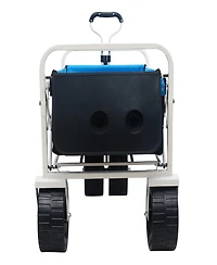 Folding Wagon Garden Shopping Beach Cart (white)