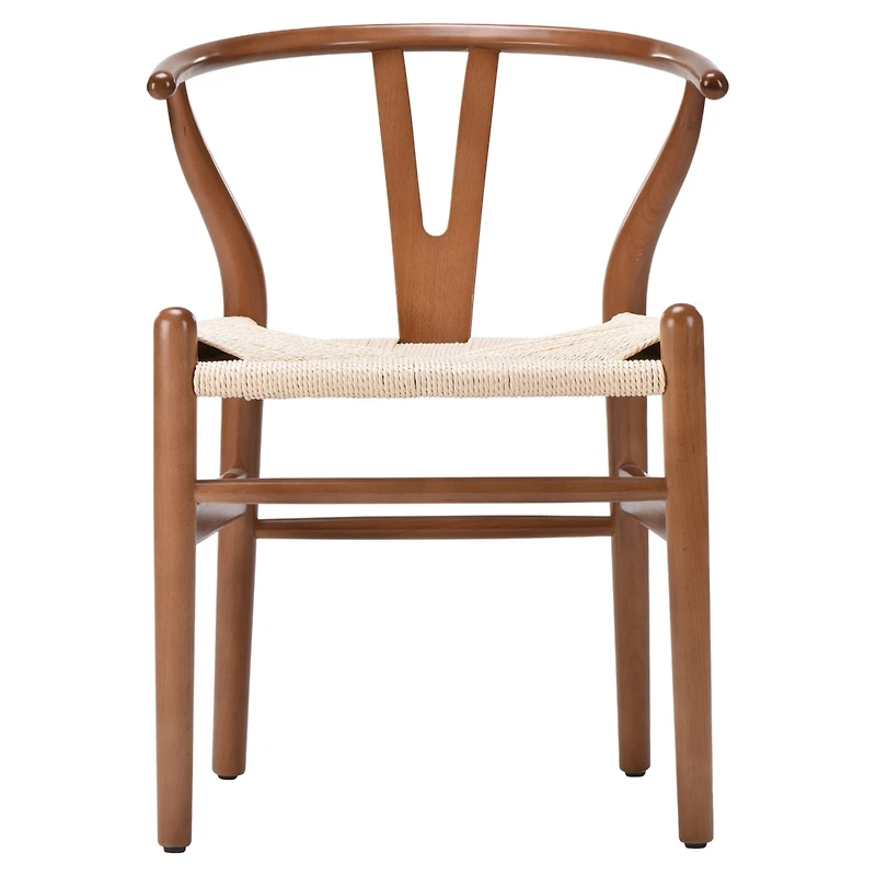Streamdale Furniture Wishbone Chairs for Dining Room, Soild Wood Weave Dining Chair, Armchair, Fully Assembled, Set of 2