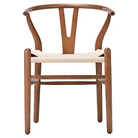 Streamdale Furniture Wishbone Chairs for Dining Room, Soild Wood Weave Dining Chair, Armchair, Fully Assembled, Set of 2