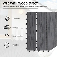 Interlocking Deck Tiles: Grey Outdoor Flooring