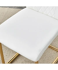 Simplie Fun Table and chair set.Large modern rectangular table with 0.4 inch patterned glass tabletop and large Mdf table legs.Comes with 6 chairs wit