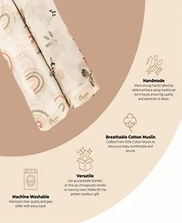 Crane Baby Infants Parker Butterfly/Rainbow Swaddle, 2-Pc. Set