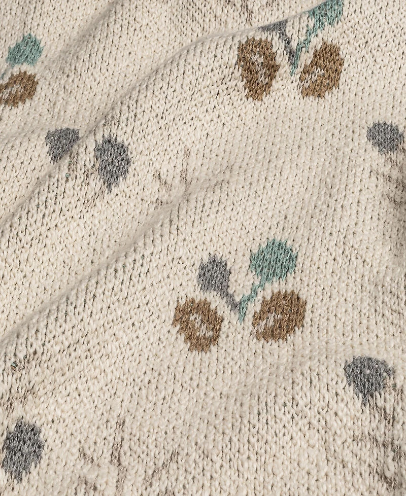Crane Baby Infants Avery Cotton Poppy Knitted Blanket