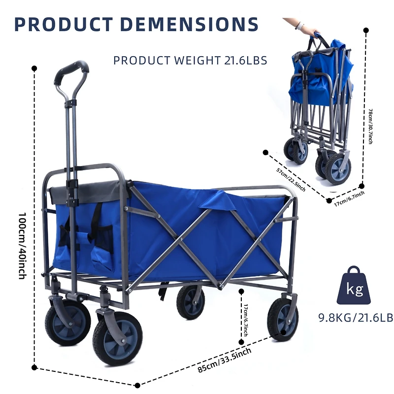 Streamdale Multipurpose Folding Wagon for Outdoor Activities