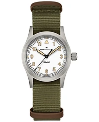 Hamilton Women's Swiss Khaki Field Green Textile Strap Watch 33mm