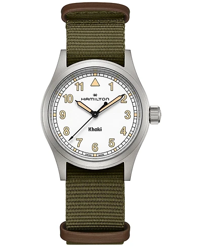 Hamilton Men's Swiss Khaki Field Green Textile Strap Watch 38mm