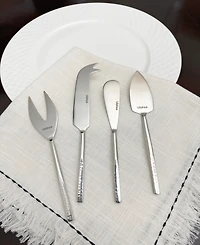 Vibhsa Hammered 4-Pc. Cheese Knives Set, Serving for 4