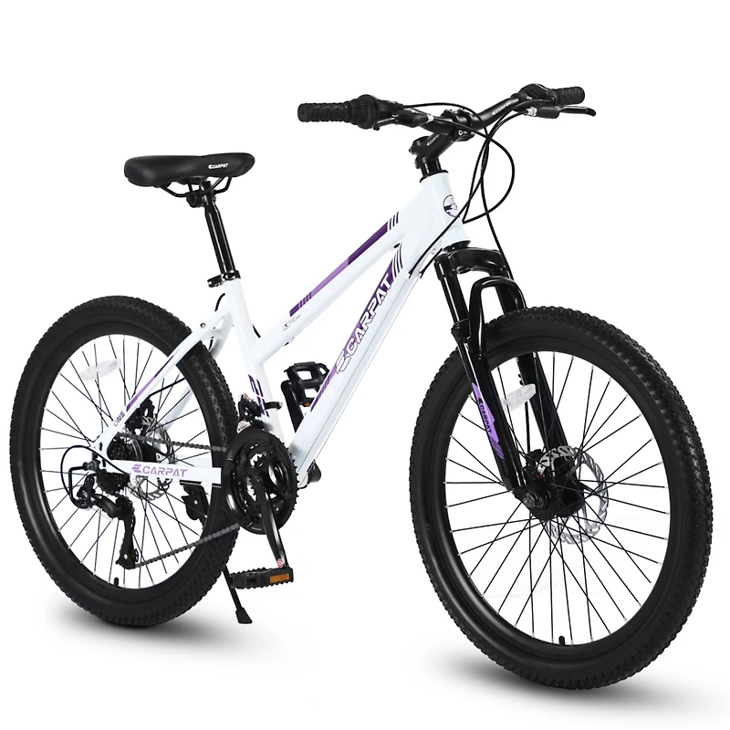 Streamdale 24" Girls' Mountain Bike with 21 Speeds and Disc Brakes
