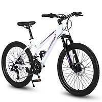Streamdale 24" Girls' Mountain Bike with 21 Speeds and Disc Brakes