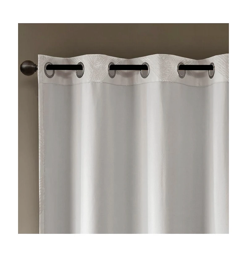 Streamdale Ogee Knitted Jacquard Total Blackout Curtain Panel(Only 1 Pc Panel)