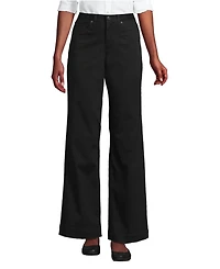 Lands' End Petite High Rise 5 Pocket Wide Leg Pants