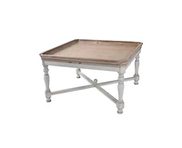 Simplie Fun 33x33x19" Square Alcott coffee Table, French Countory Tray Table