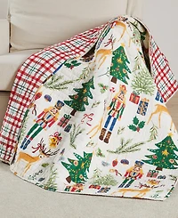 Levtex Nutcracker Reversible Quilted Throw, 50" x 60"