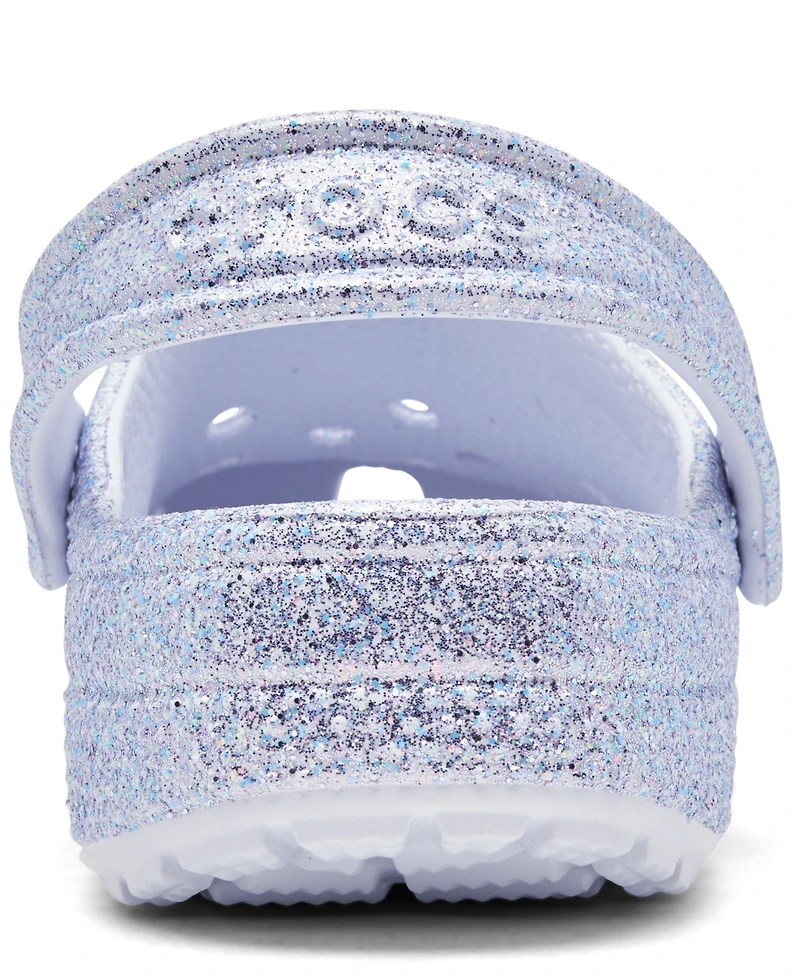 Crocs Little Girls Glitter Sea Classic Clogs from Finish Line
