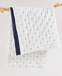 Levtex Embroidered Swiss Dot Quilted Throw, 50" x 60"