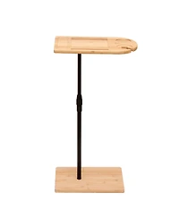 Streamdale Bamboo Adjustable Sofa End Table with Slots (Oval + Rectangle)