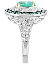 Effy Emerald (1-1/2 ct. t.w.) & Diamond (1/3 ct. t.w.) Ring in Sterling Silver