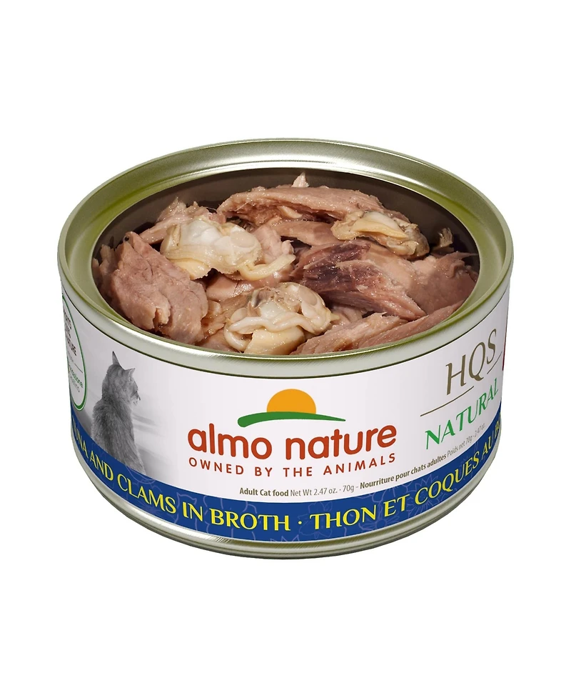 Almo Nature Hqs Natural Cat 24pk (2.47oz): Tuna & Clams In Broth