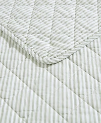 Laura Ashley Oxford Stripe Reversible 3-Pc. Quilt Set, King