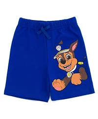 Paw Patrol Boys Chase Skye Rubble Marshall Cosplay T-Shirt and Bike Shorts French Terry Outfit Set to
