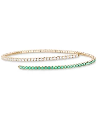 Sapphire (1-1/5 ct. t.w.) & Diamond (1 Flex Wrap Bracelet 14k White Gold (Also Available Ruby Emerald)