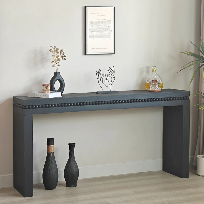 Streamdale Wood Console Table/Desk with Beads