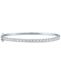 Forever Grown Diamonds Lab-Grown Diamond Prong Bangle Bracelet (1 ct. t.w.) in Sterling Silver or 14k Gold-Plated Sterling Silver