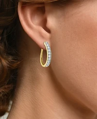 Forever Grown Diamonds Lab-Grown Diamond Hoop Earrings (1 ct. t.w.) Sterling Silver or 14k Gold-Plated