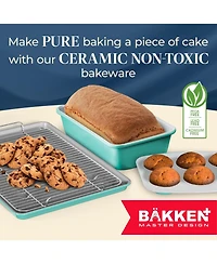 Bakken 8-Piece Stackable Bakeware Set - Ceramic Non-Stick Coating, Baking Sheets, Assorted Baking Pans, Ptfe, Pfoa & Pfos Free