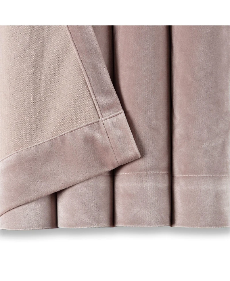 Chanasya Premium Solid Velvet Curtains - Classy and Drapes for Living Room or Bedroom 52" x 96" Gold, 2 Panels
