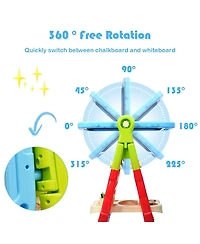 Height Adjustable Kids Art Easel Magnetic Double-Sided Board
