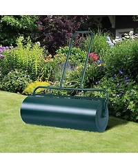 Inolait 24 x 13 Inch Tow Lawn Roller Water Filled Metal Push Roller