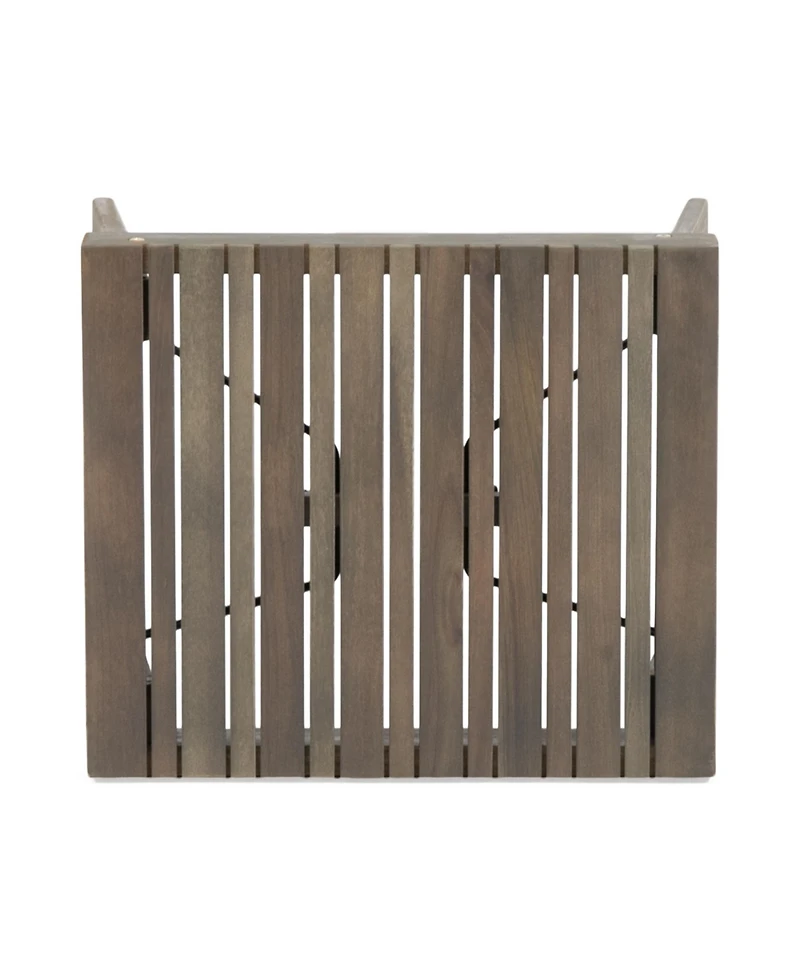 Streamdale Foldable Acacia Wood Side Table Durable, Stylish, Space-Saving