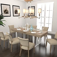 Streamdale Modern Farmhouse Extendable Dining Table
