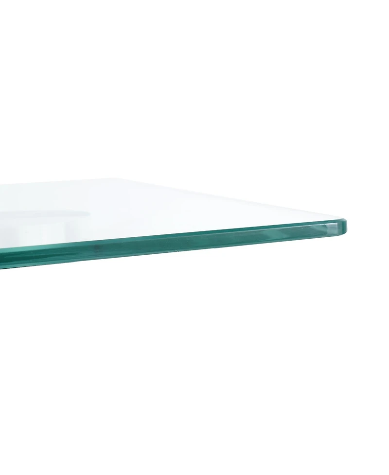 Simplie Fun Elegant Rectangular Glass Table: Modern Minimalism, Easy Assembly