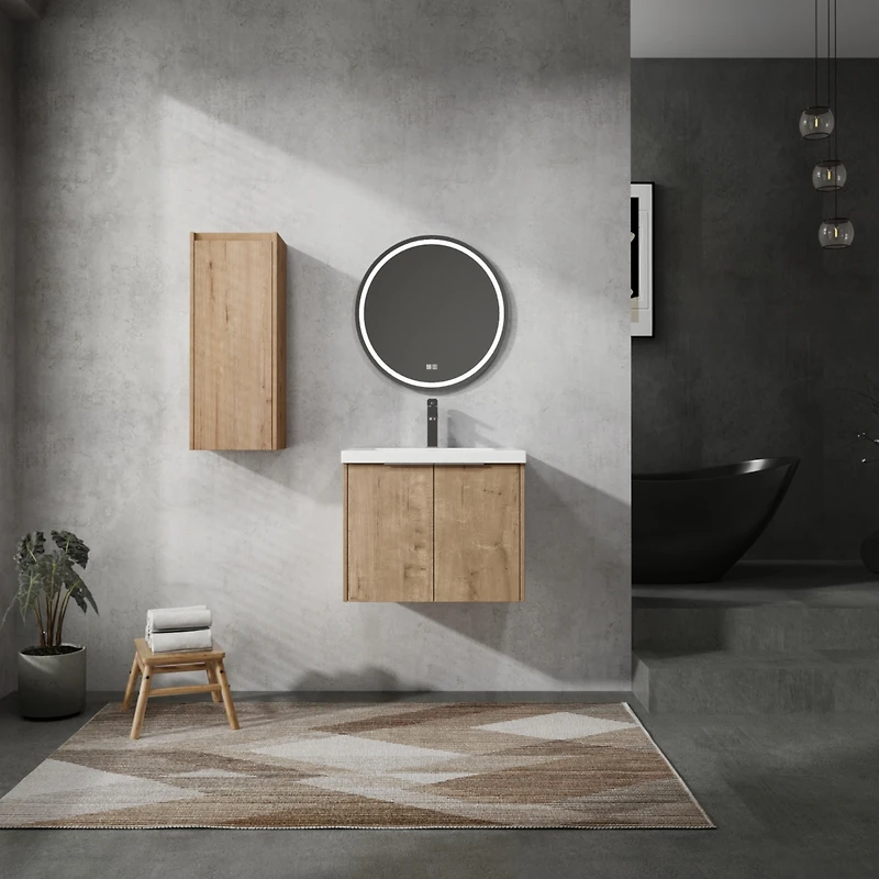 Streamdale 24" Bathroom Vanity with Sink & Side Cabinet
