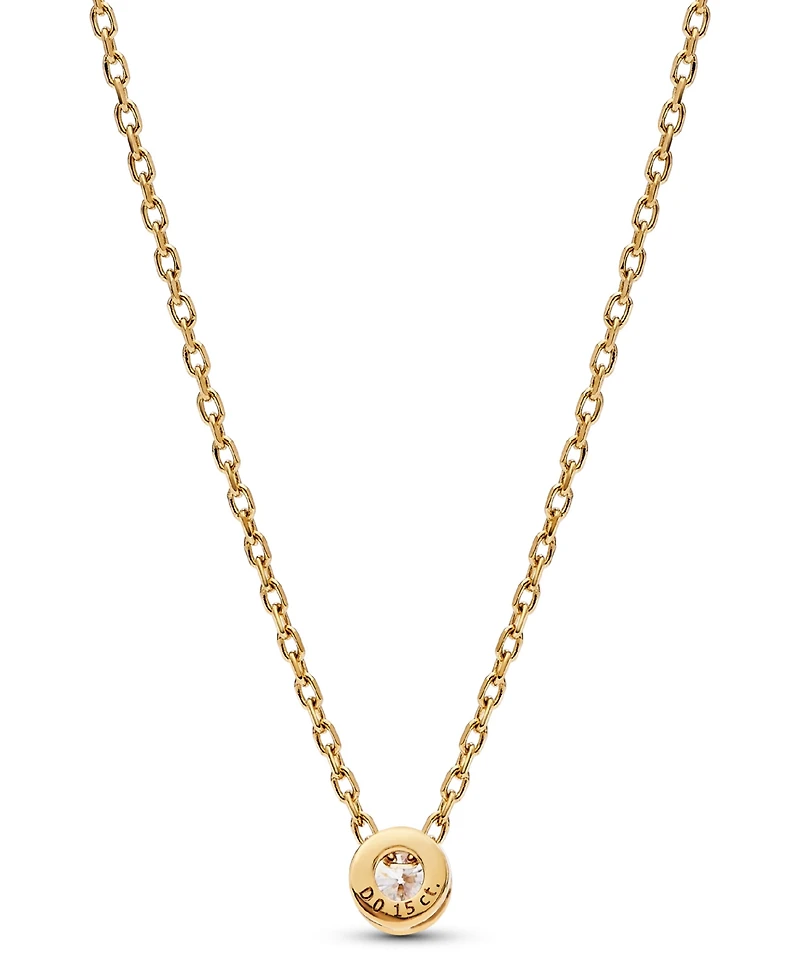 Pandora Era Lab-Grown Diamond Bezel Pendant Necklace