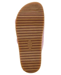 Anne Klein Women's Happy Double Band Embellished Buckle Footbed Sandals