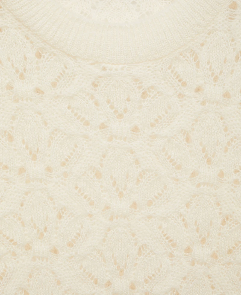Mango Women's Openwork Detail Knitted Sweater