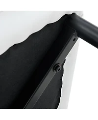 Streamdale Modern Pu Backrest Dining Chairs with Black Metal Legs