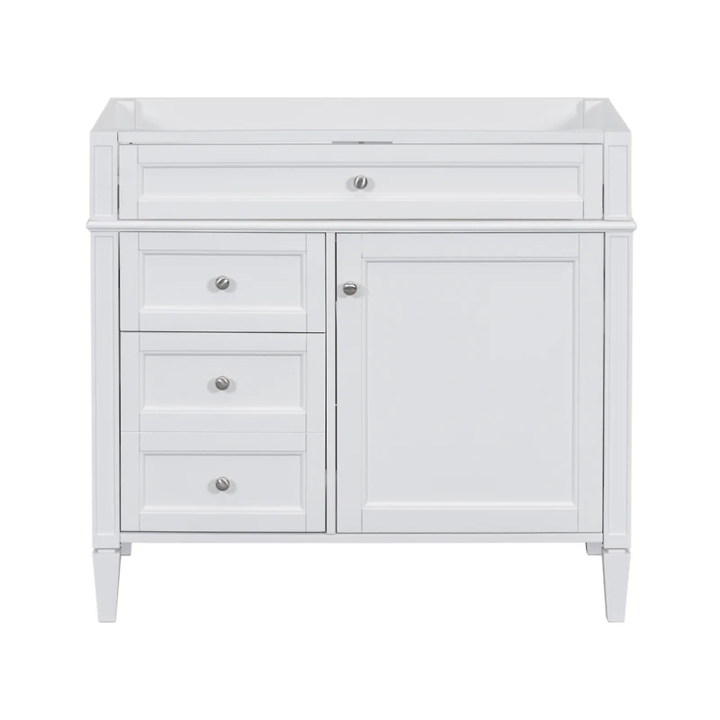Modern 36'' Bathroom Vanity Cabinet with 3 Drawers, Adjustable Shelf, and Tip-Out Drawer