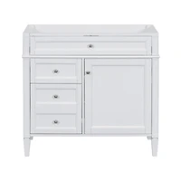 Modern 36'' Bathroom Vanity Cabinet with 3 Drawers, Adjustable Shelf, and Tip-Out Drawer