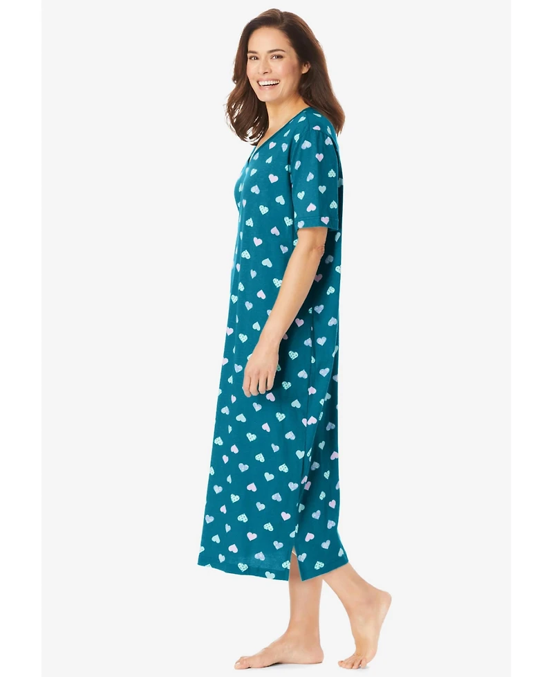 Dreams & Co. Women's Long Print Sleepshirt