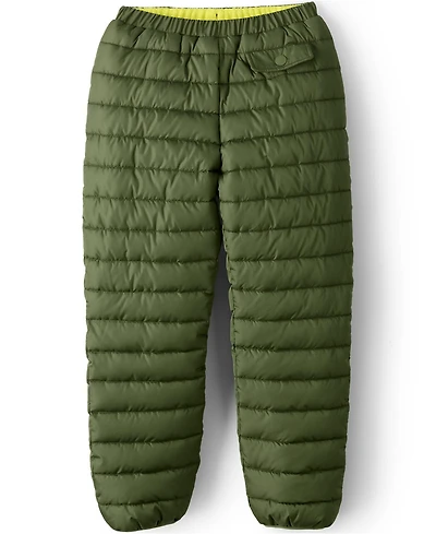 Lands' End Boys Reversible Fleece Puffer Pants