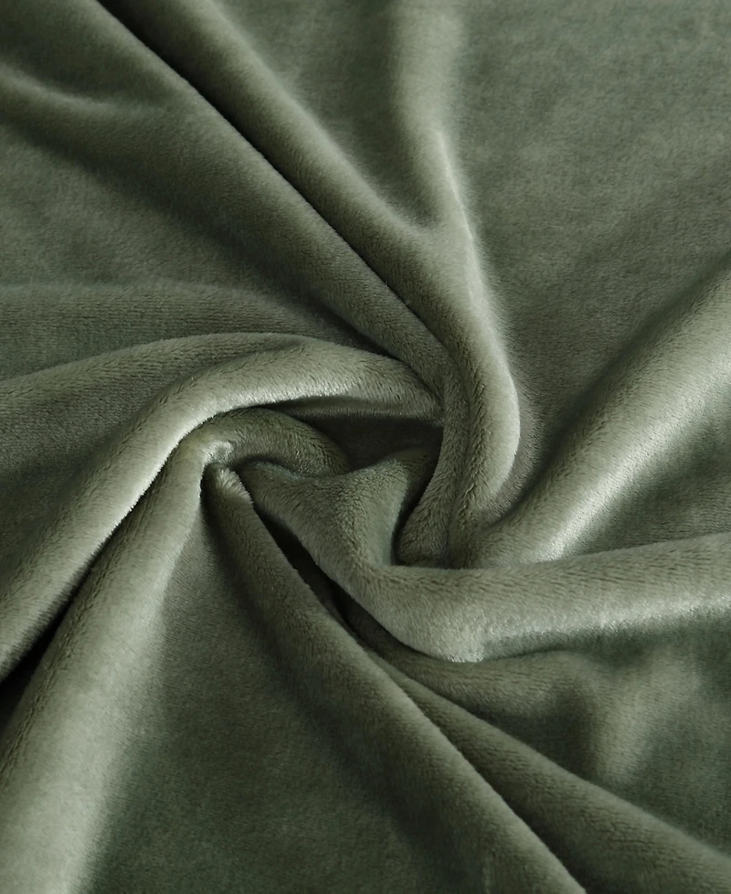Nautica Solid Ultra Soft Plush Fleece Blanket