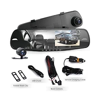 Pyle Dual Camera Car Video System, 1080p Hd Dash Cam & Waterproof Rearview Backup Camera
