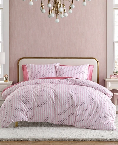 Betsey Johnson Wonderland Stripe Reversible 2-Pc. Duvet Cover Set, Twin