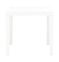 vidaXL Patio Table White 30.7"x30.7"x28.3" Plastic