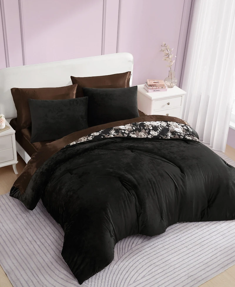 Betsey Johnson Solid Velvet -Pc. Duvet Cover Set