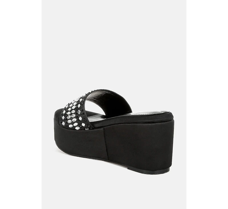 Batanga Diamante & Rhinestone Detail Stylish Flatforms